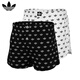 ADIDAS男士?jī)?nèi)褲男阿羅褲跑步運(yùn)動(dòng)沙灘三葉草春夏潮品休閑褲寬松四角褲 白+黑 XL