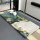 季慕家輕奢家用排水茶盤方形干泡臺小茶臺辦公精工奢石茶海 90CM*40CM*2.5CM排水式(紋理隨機