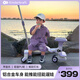 KinderKraftkk扭扭車1-3歲帶推桿可手推兒童防側(cè)翻遛娃溜溜車音樂推車紫