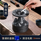 歐梵普（oufanpu）高端輕奢煙灰缸創(chuàng)意擺件客廳辦公桌面防飛煙灰生日禮物男生高顏值 【暗夜黑】普通彩盒裝