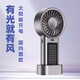 Mros摩斯太陽(yáng)能手持桌面小電風(fēng)扇夏天出門(mén)戶外便攜隨身迷你風(fēng)扇USB充電長(zhǎng)續(xù)航小風(fēng)扇隨身降溫神器 銀色【太陽(yáng)能充電丨可手持丨可桌面】 1200mAh