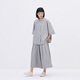 無印良品（MUJI）IDEE 女式 平紋 短袖襯衫 女士襯衣25年夏季女裝上衣GA41CC5S 煙熏綠色 M （155/80A）