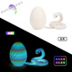 動(dòng)物模型3d打印的蛇夜光蛇玩具仿真蛇擺件三地假蛇玩偶關(guān)節可動(dòng) 【蛇蛋套裝】30cm夜光彩虹(白天A