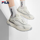 斐樂（FILA）官方男鞋PIONIERE摩登運動鞋2025夏新款開拓者復(fù)古跑鞋 雪白/淡灰黃-WB 41