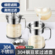 豆漿過(guò)濾神器304不銹鋼網(wǎng)篩漏勺家用廚房濾網(wǎng)超細果汁壺隔渣杯 【高硼硅玻璃】過(guò)濾壺1.5L+濾棒