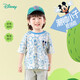迪士尼寶寶（Disney Baby）童裝男女兒童夏季米奇卡通短袖純棉T恤時尚休閑透氣短袖夏季新款 ZD2ES010藍白 120