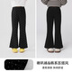 moonkids女童洋氣微喇褲子2025春夏新款兒童波點(diǎn)喇叭褲韓版小女孩長褲夏裝 兩條裝【18361黑色+18328黑色】 110 cm