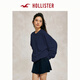 HOLLISTER24春秋款經(jīng)典小海鷗抓絨落肩衛(wèi)衣女裝KI352-4218 藍色 L (165/100A)