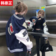 韓惠芷棒球服外套女2025春秋款學生韓版寬松百搭顯瘦刺繡情侶夾克ins潮 A29藏青春秋 【雙層有內里】 L 【建議100-125斤】