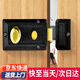 初克 牛頭鎖老式房門(mén)鎖雙保險臥室家用木門(mén)防盜門(mén)外裝暗鎖通用型 整套
