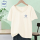 JEANSWEST CLUB真維斯新款t恤女美式夏季寬松純棉短袖設(shè)計(jì)感半袖體恤上衣服