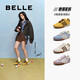 百麗（Belle）張凌赫同款彩虹豆透氣新款德訓鞋女商場款運動阿甘鞋B1U1DAM5預售 【周雨彤同色】芥末黃 (熱賣色） 38 (240mm)