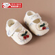 pdmcms春秋嬰兒寶寶蝴蝶結公主鞋0-1歲學(xué)步新生兒百天布鞋不掉鞋3月夏天 藍色內長(cháng)12cm