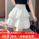 哈魯?shù)吓钆畹案馊?半身百褶短裙子春夏天季 a字裙白色小個(gè)子大碼女裝 均碼 【白色85-110斤】