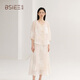 本澀 BSIEE盤扣半裙套2025年夏季國風(fēng)新中式刺繡V領(lǐng)套裝裙女 米白色 M