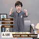 漢唐貝貝男童連體睡衣夏季純棉薄款男孩寶寶防著涼空調(diào)服兒童夏款防踢睡袋 藍色 120 (建議105-115cm 4-5.2周歲)
