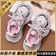 蘇伊凱suyikai女童運(yùn)動(dòng)鞋2025新款夏季兒童鞋子跑步網(wǎng)面透氣老爹鞋大童女孩 粉色【升級(jí)款更防滑耐磨】 28