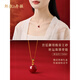 郎凱丹頓項鏈原礦朱砂S925銀女款民族風(fēng)鎖骨鏈掛件吊墜520禮物送女友紫金砂款/珠徑約10MM朱砂+S925