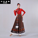 菲洛曼（FEILUOMAN）藏族服裝女藏族舞蹈演出服裝女廣場(chǎng)舞新款套裝跳舞裙子西藏藝考大 (送頭飾)莎袖紅色+360度卡其色裙 裙長(cháng)80-85-90-95默認發(fā)90 均碼