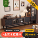 詩(shī)庭枋法式復(fù)古實(shí)木電視柜茶幾中古風(fēng)組合小戶型客廳落地一體靠墻柜 電視柜2.2米【進(jìn)口FAS級(jí)紅橡木】 法式中古風(fēng)
