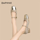 達芙妮瑪麗珍女鞋春季2026新款百搭女生氣質(zhì)單鞋粗跟中跟百搭氣質(zhì)文藝 香檳色 37 (235mm) 標準碼