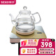 新功（SEKO）底部自動(dòng)上水電熱水壺?zé)畨嘏莶鑼Ｓ脿t茶具電茶爐W12 高硼硅玻璃電水壺單爐