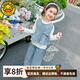 G.DUCKKIDS小黃鴨童裝女童牛仔套裝春季2025新款兒童秋裝女寶寶休閑三件套 藍色 三件套 120 (建議105-115cm 4-5.2周歲)