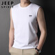 JEEP SPIRIT吉普純棉背心男士美式外穿運(yùn)動(dòng)馬甲夏季潮流牌白色坎肩無(wú)袖t恤男 2237白色 XL 推薦（135-145斤）
