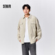 森馬長(cháng)袖襯衫男冬季純色燈芯絨襯衣繡花絨感外套簡(jiǎn)約上衣 貝殼卡50255 M
