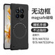 POZZO適用于華為Mate50/50E手機(jī)殼磨砂超薄huaweimate50保護(hù)套無邊框磁吸防摔散熱男女款網(wǎng)紅夜空黑