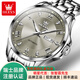 歐利時(shí)瑞士品牌雙日歷全自動(dòng)機(jī)械表男中老年商務(wù)男士手表禮物送父親爸爸 鋼帶本灰男-升級(jí)版-終身質(zhì)保