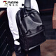 啄木鳥(niǎo)（TUCANO）2025年新款真皮雙肩包男潮牌時(shí)尚潮流高中生書(shū)包男大 黑色15.6英寸