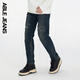 ABLE JEANS【直筒滑板褲】男士褲子重工水洗破洞牛仔褲子男寬松休閑潮流復古 水洗深靛藍 29 /30（57.5-62.5kg）