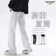 Homlean高街牛仔褲夏季男士微喇時(shí)尚百搭純色簡(jiǎn)約休閑長(zhǎng)褲子HA02白色L