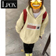 LPOX美式新款甜美長(cháng)袖帶帽衛衣女ins學(xué)生連帽寬松設計感慵懶風(fēng)外套 淺黃色薄款 2XL 136-155斤