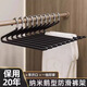 光多拉鵝型褲架家用無(wú)痕防滑掛褲子專(zhuān)用衣架衣柜收納神器 優(yōu)雅黑10只裝