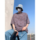 IZEXX夏季短袖T恤男玫瑰燒花小眾潮流設計寬松百搭休閑上衣IT08咖啡XL
