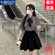 莫代爾小香風(fēng)半身裙兩件裝女2025夏季新款高腰寬松顯瘦時(shí)尚洋氣A字套裝 格子襯衫 M 85-100斤