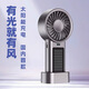 Mros太陽(yáng)能手持桌面小風(fēng)扇便攜出門(mén)隨身USB靜音隨身充電式風(fēng)扇 深灰色【太陽(yáng)能手持小風(fēng)扇】