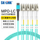 SK-LINK MPO-LC光纖跳線 8芯OM3萬兆多模B極性兼容MTP母頭40G/100G光纖線3米 SK-TX8OM3-MPO4LC-3m