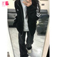舒翎2025年春夏季美式復古連帽衛衣女薄款韓系慵懶風(fēng)oversize潮牌外套 黑色 L 建議100-115斤