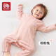 愛(ài)貝迪拉嬰兒連體衣開(kāi)春秋夏裝新款滿(mǎn)月新生幼兒睡衣男女孩純棉寶寶連體衣