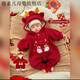 格素凡嬰兒連體衣冬季加絨加厚拜年寶寶秋冬衣服外出保暖爬服新生兒棉服 主圖款 66