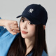 MLB旗艦官方男女帽子運動(dòng)休閑鴨舌帽情侶遮陽(yáng)帽軟頂棒球帽禮物 紐約洋基隊/藏青色/77 均碼 F