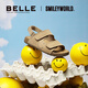 百麗（Belle）smiley聯(lián)名快樂吐司親膚舒適童鞋百搭休閑勃肯涼鞋67209B65 杏色 34 (220mm)
