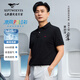 七匹狼短袖T恤男夏季抗菌polo打底衫男裝翻領(lǐng)冰爽涼感固色商務(wù)休閑上衣 黑色-【黃宗澤同款】冰感抗菌 XL (175)
