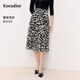 珂萊蒂爾2025年夏季新款優(yōu)雅蝴蝶印花半身裙子女中長(cháng)裙 黑色 XL