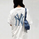 美職棒（MLB）官方旗艦 男女情侶裝短袖25夏季新款上衣后背仿牛仔老花半袖服T恤 紐約洋基隊(duì)0953/象牙色 XL 180/100A