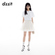 DZZIT地素半身裙2025夏季新款打褶網(wǎng)紗立體層次裙子女3J2S2069B 米白色 常規(guī) M