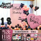 喜嘉瑞生日場(chǎng)景布置女孩裝飾派對成人禮兒童寶寶18歲生日道具用品 公主生日快樂(lè )【現貨款】